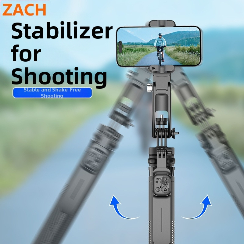 ZACH мобилен стабилизатор за мобилен телефон, модел C16, ABS и алуминиева сплав, Bluetooth поддръжка, дистанционно управление