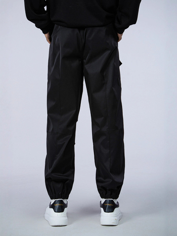 Muške cargo jogger hlače s višestrukim džepovima, srednji pojas, vezanje šnonom, poliester, svakodnevno nošenje