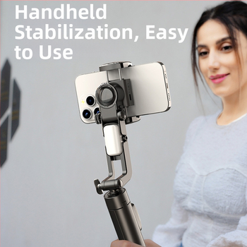 A8 ръчен сгъваем стабилизатор за телефон, едноосен гимбал, Bluetooth и дистанционно