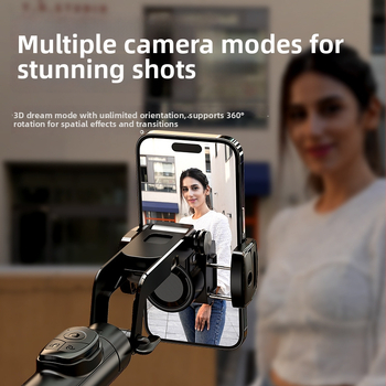 A8 ръчен сгъваем стабилизатор за телефон, едноосен гимбал, Bluetooth и дистанционно