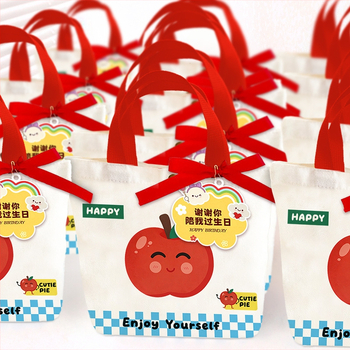 Detská plátenná taška s motívom kresleného dizajnu, prispôsobiteľná darčeková taška šitá