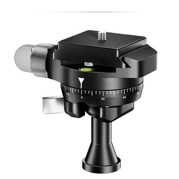 Beixin mini panoramska invertirana kuglasta glava za DSLR/mirrorless fotoaparate — 360° horizontalno i vertikalno okretanje, aluminijska legura, težina 127 g