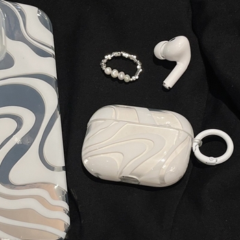 Hanfeng jednostavno silikonsko zaštitno kućište s bijelom linijom za AirPods 3. generacije i AirPods Pro 2. generacije
