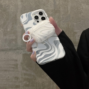 Hanfeng jednostavno silikonsko zaštitno kućište s bijelom linijom za AirPods 3. generacije i AirPods Pro 2. generacije