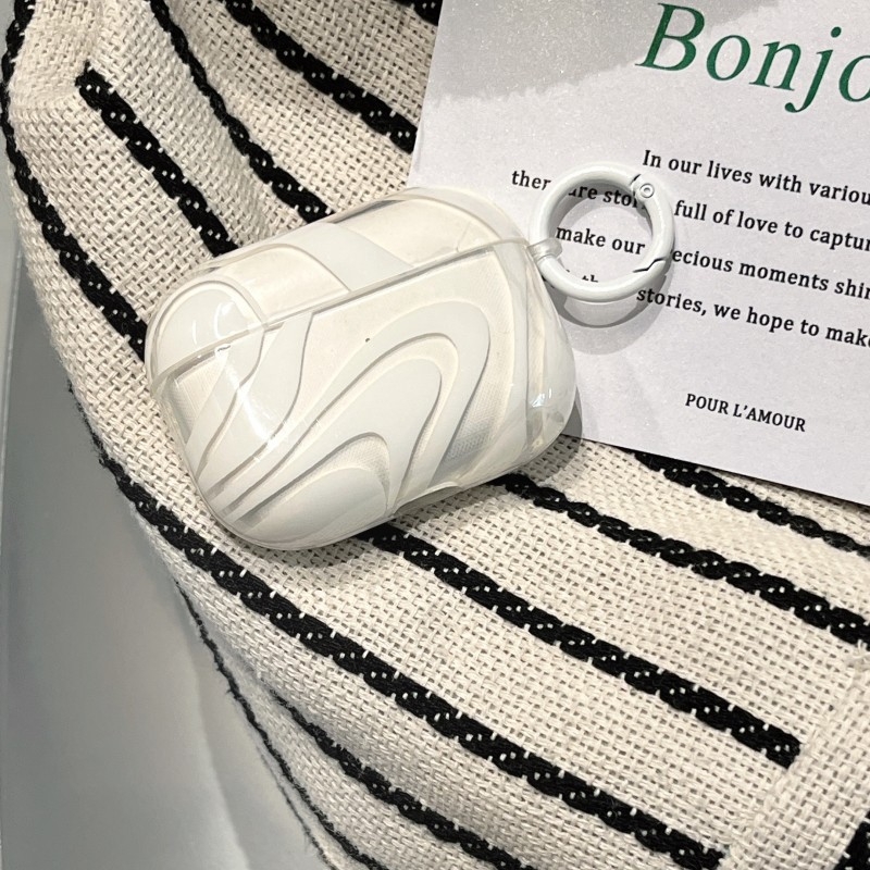 Hanfeng jednostavno silikonsko zaštitno kućište s bijelom linijom za AirPods 3. generacije i AirPods Pro 2. generacije