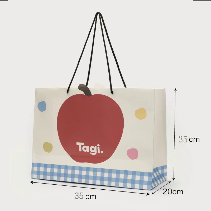 Tagi Taška na rameno s Apple cartoon graffiti tlačou, 250 g vysoko kvalitný film, Pôvod Guangzhou