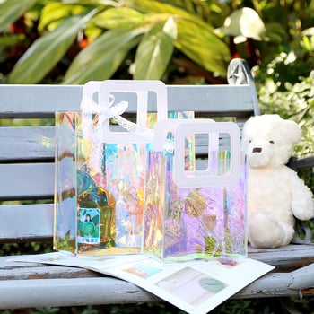 Yize Prozirna PVC torbica, dvostruka debljina 60 Silk, Univerzalna torba za poklone i kozmetiku