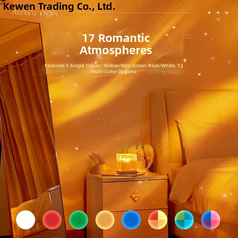 LED stojaca lampa s projektorom nočnej oblohy, efekt vodných vĺn a polárneho žiarenia, dosah až 30 m², nordický štýl