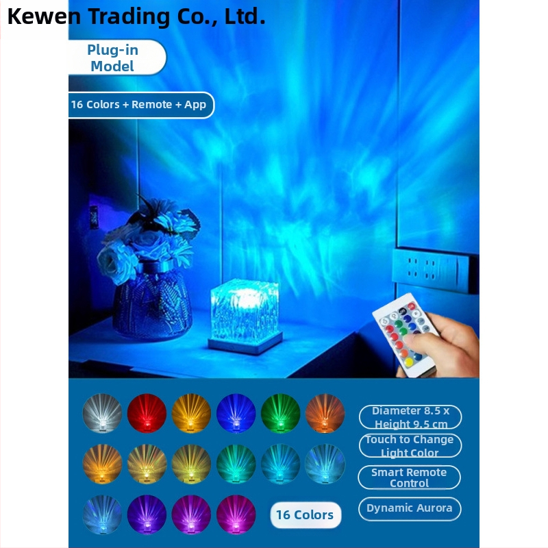 LED stojaca lampa s projektorom nočnej oblohy, efekt vodných vĺn a polárneho žiarenia, dosah až 30 m², nordický štýl