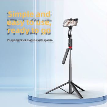 Gimbal stabilizátor pre smartfón s diaľkovým ovládaním, svetlom, Bluetooth — hliníková zliatina + ABS, podpora stabilizácie obrazu