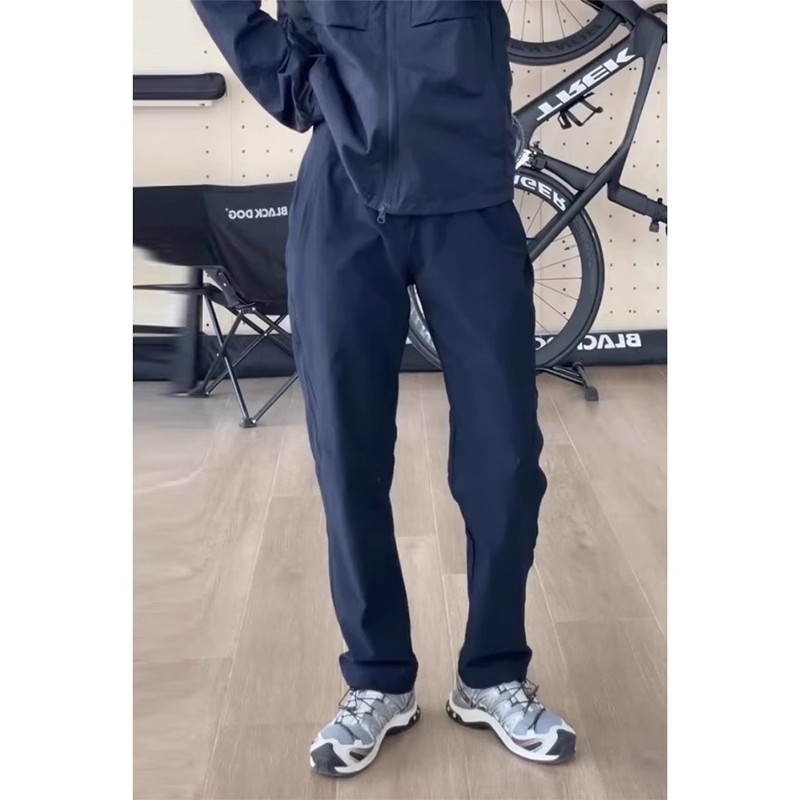 Pantaloni casual de bărbați din softshell, impermeabili și rezistenți la vânt, croială slim, țesătură Oxford
