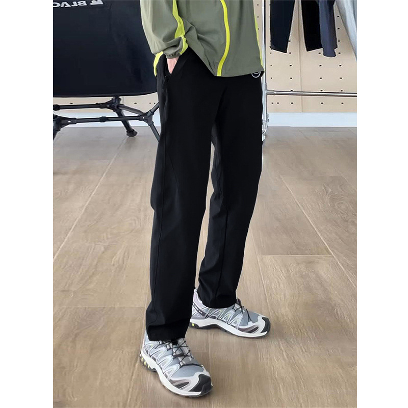 Pantaloni casual de bărbați din softshell, impermeabili și rezistenți la vânt, croială slim, țesătură Oxford