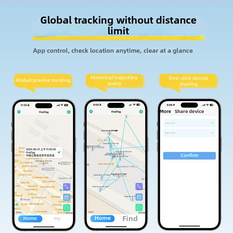 Inteligentný sledovač proti strate pre bicykle a domáce zvieratá, model F3, ABS, Bluetooth, 220 mAh batéria