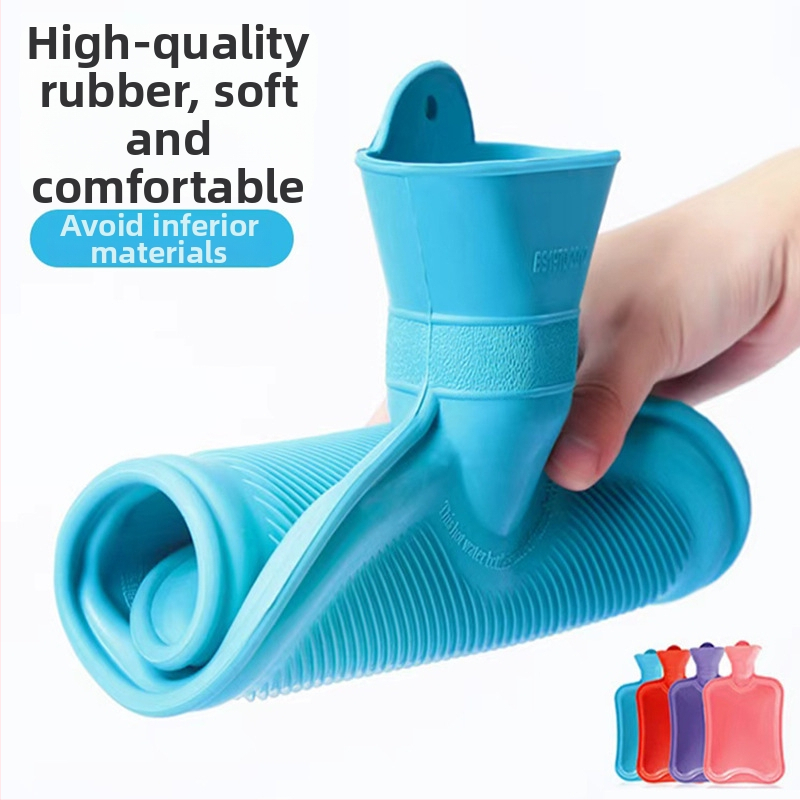 Gumená fľaša na horúcu vodu plnená vodou, hrubšia a proti úniku, určená pre ruky, brucho a nohy (hmotnosť 0.3 kg; materiál: guma; spôsob ohrevu: naplnenie vodou; príslušné časti: ruky, brucho, nohy)