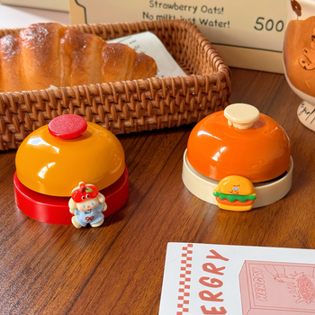 Ručni pritisni zvon za posluživanje, metalna ukrasna figura, karbonska čelika, model WJZH-041; ručna izrada DIY, pogodna za dom, ured, restoran i hotel