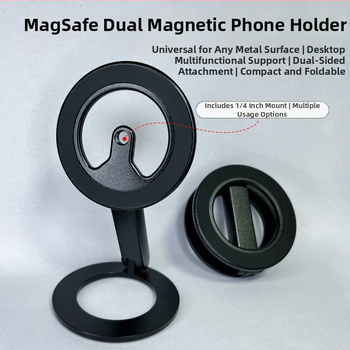 MagSafe dvostrano magnetski držač za mobitele, stolni držač za gledanje serija, držač prstena s 1/4-inčnim sučeljem za proširenje i snimanje