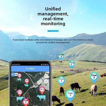 Juh- és szarvasmarha nyomkövető GPS/Beidou, IP67 vízálló, 3 m pontosság, 120 óra üzemidő, modell H01C
