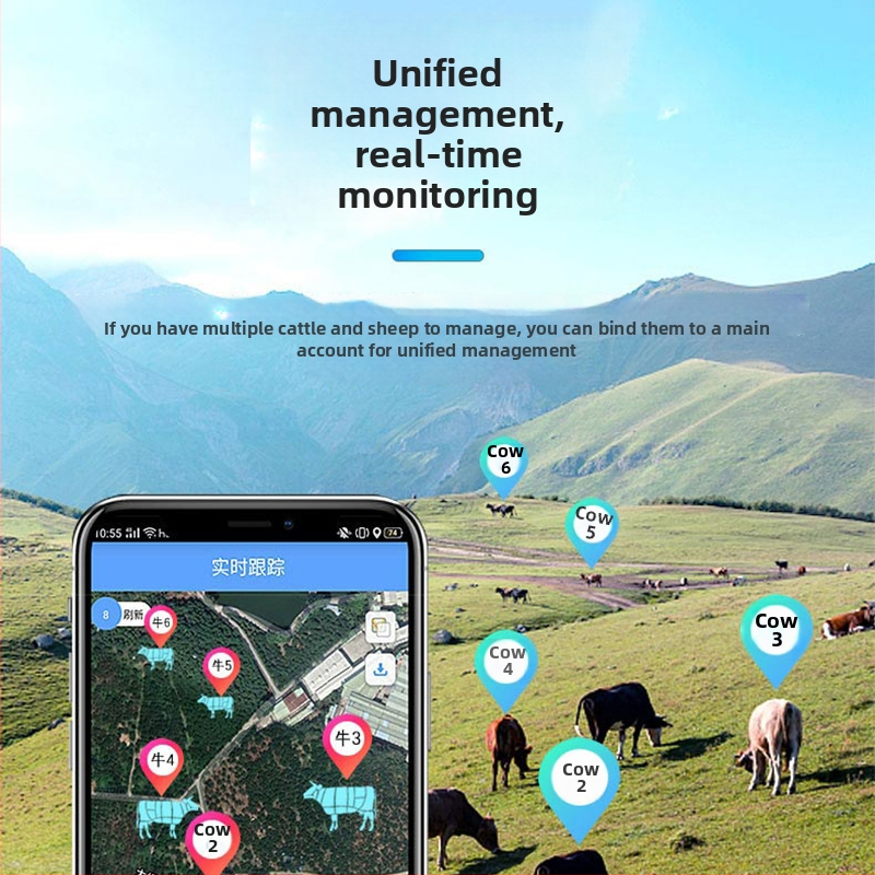 Juh- és szarvasmarha nyomkövető GPS/Beidou, IP67 vízálló, 3 m pontosság, 120 óra üzemidő, modell H01C