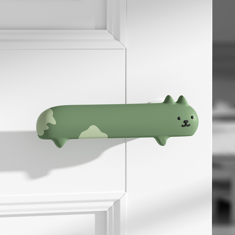 Silikonska zaštita kvake vrata za spavaću sobu i kupaonicu, tiha, protiv sudaranja, debeli jastučić za zid