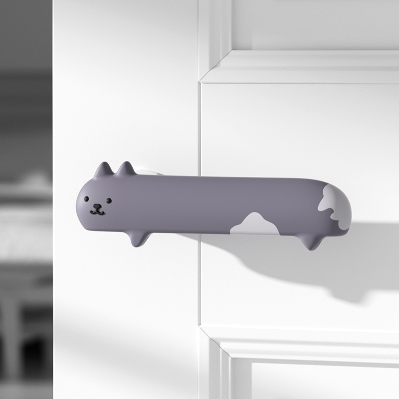 Silikonska zaštita kvake vrata za spavaću sobu i kupaonicu, tiha, protiv sudaranja, debeli jastučić za zid