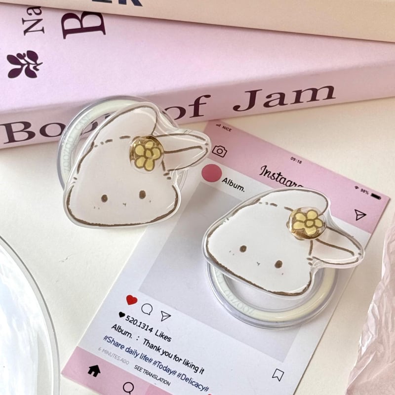 Rotirajući magnetski držač za telefon s izvučnim prstenom i akrilnom stražnjom naljepnicom za stol