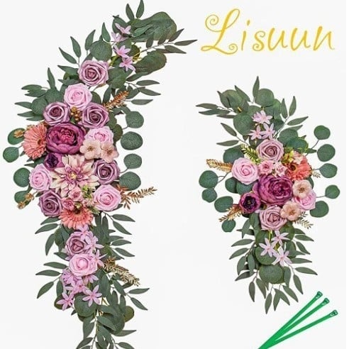 Set dvaju umjetnih cvjetova za svadbenu luk dekoraciju, materijal: ojačani Oxford platno, pakiranje: karton, prilagodba dostupna, brend Sensitivity, stil: vjenčanje