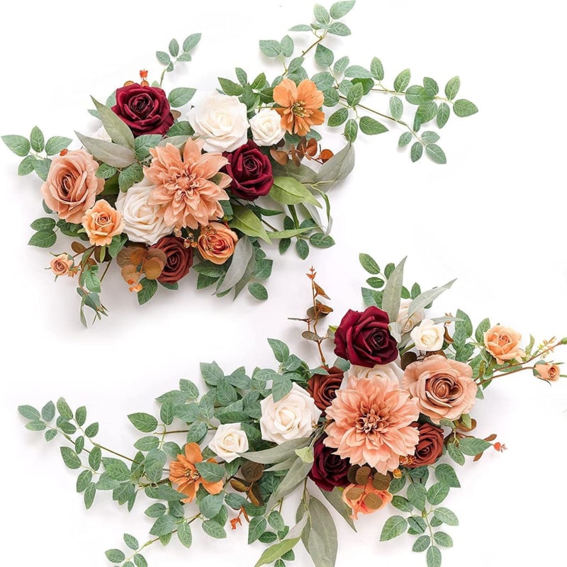 Set dvaju umjetnih cvjetova za svadbenu luk dekoraciju, materijal: ojačani Oxford platno, pakiranje: karton, prilagodba dostupna, brend Sensitivity, stil: vjenčanje