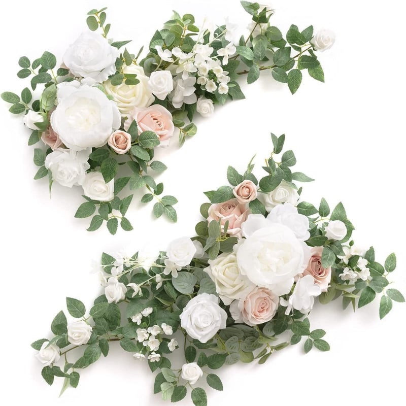 Set dvaju umjetnih cvjetova za svadbenu luk dekoraciju, materijal: ojačani Oxford platno, pakiranje: karton, prilagodba dostupna, brend Sensitivity, stil: vjenčanje