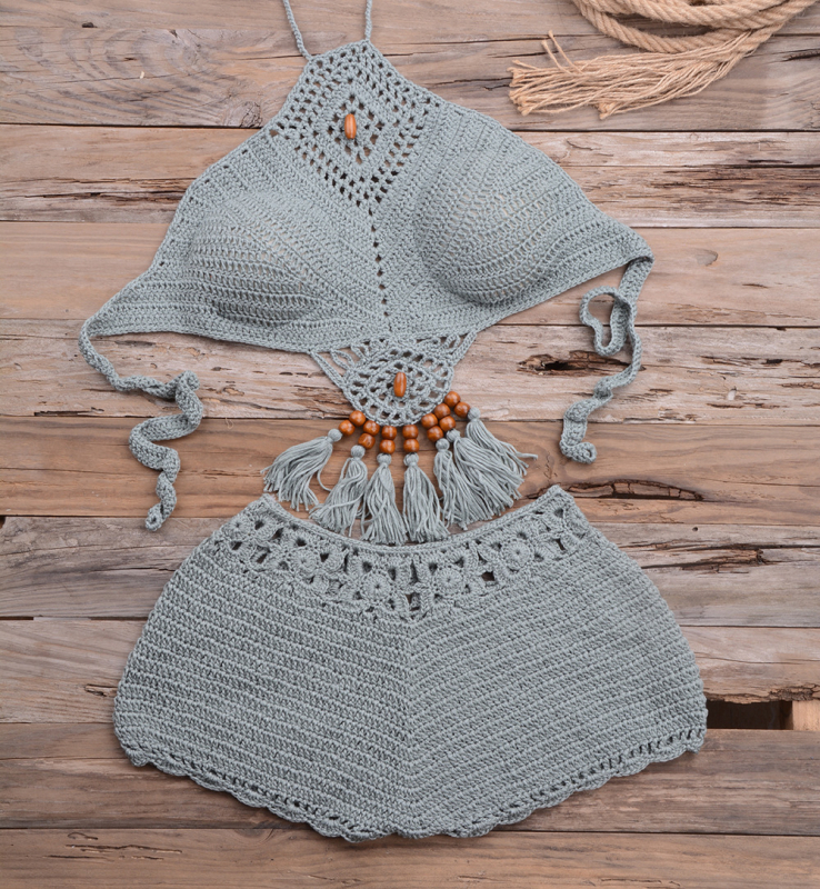 Ženski bikini set, jednobojna, bez leđa, seksi dizajn, s napuhnutim košaricama, Lyocell 100%, podstava od pamukove smjese 90%, težina 173 g, za odrasle