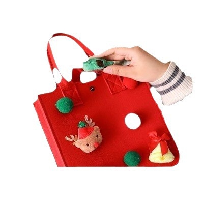 Orun vianočná darčeková taška z filcu s laserovým gravírovaním, tlač loga k dispozícii, cartoon štýl, pôvod Nangong