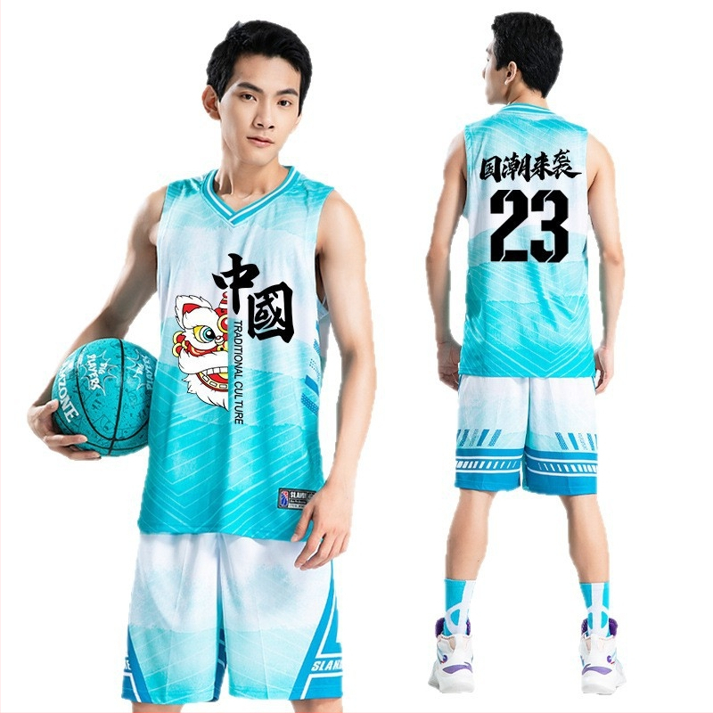 Basketbalový set dresov, bez rukávov, okrúhly golier, unisex, 100% polyester, rýchloschnúci materiál