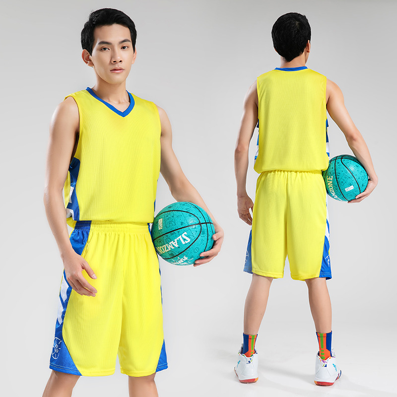 Kosárlabda mez szett, ujjatlan, kerek nyakú, uniszex, 100% poliészter, gyorsan száradó anyag