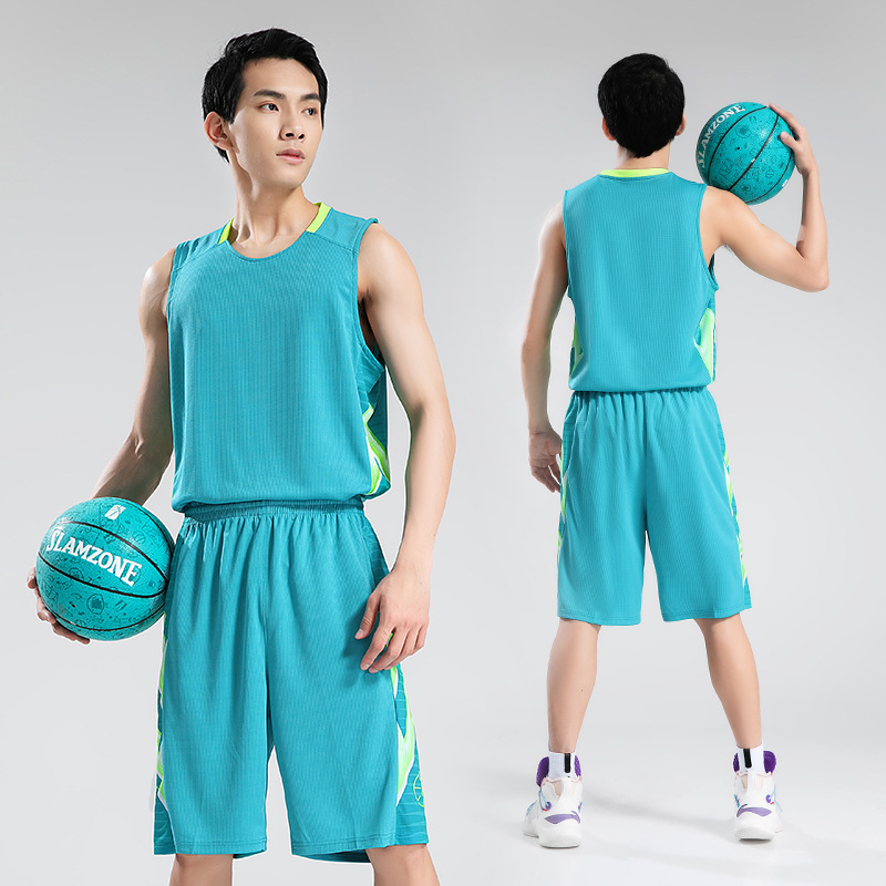 Kosárlabda mez szett, ujjatlan, kerek nyakú, uniszex, 100% poliészter, gyorsan száradó anyag