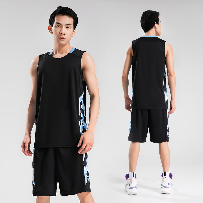 Kosárlabda mez szett, ujjatlan, kerek nyakú, uniszex, 100% poliészter, gyorsan száradó anyag