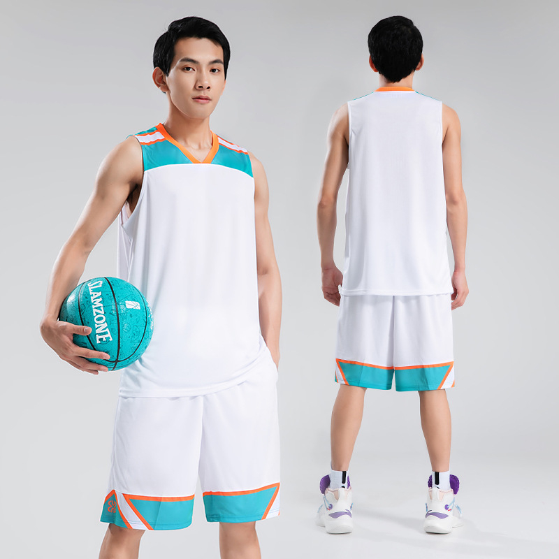 Kosárlabda mez szett, ujjatlan, kerek nyakú, uniszex, 100% poliészter, gyorsan száradó anyag