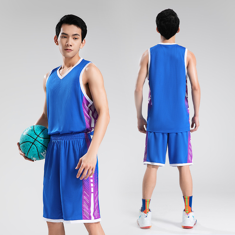 Kosárlabda mez szett, ujjatlan, kerek nyakú, uniszex, 100% poliészter, gyorsan száradó anyag