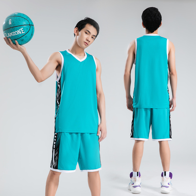 Kosárlabda mez szett, ujjatlan, kerek nyakú, uniszex, 100% poliészter, gyorsan száradó anyag