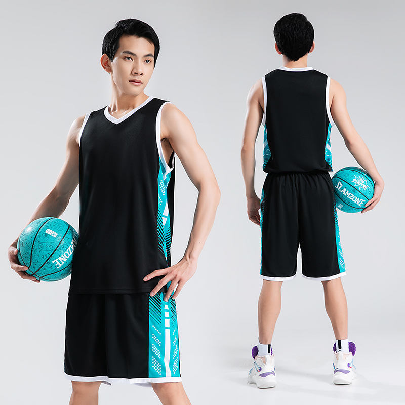 Kosárlabda mez szett, ujjatlan, kerek nyakú, uniszex, 100% poliészter, gyorsan száradó anyag