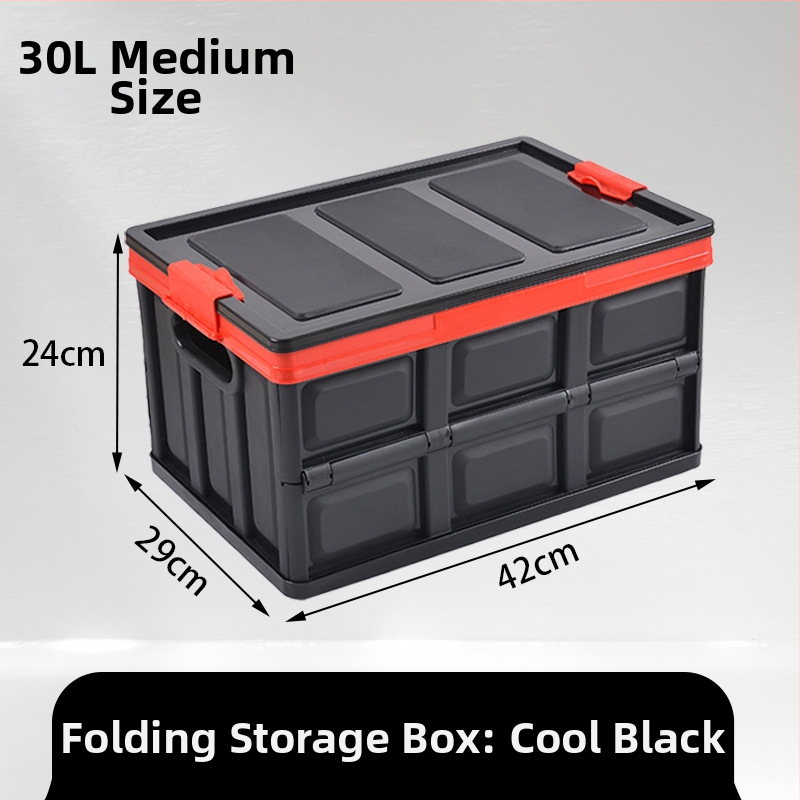 Сгъваема кутия за съхранение за автомобилен багажник, органайзер за кола, PP пластмаса, 30–40 л капацитет