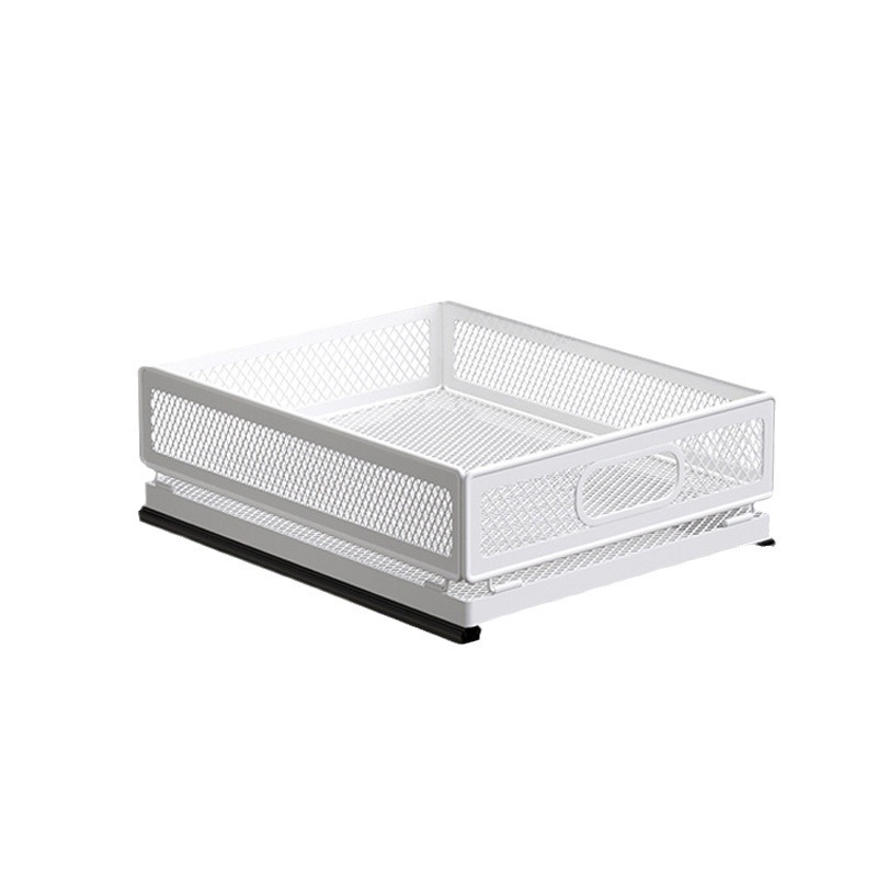 Изтеглящ се кош за закуски в кухнята – сгъваем метален рафт с многослоен дизайн за закуски, подправки и буркани, без монтаж