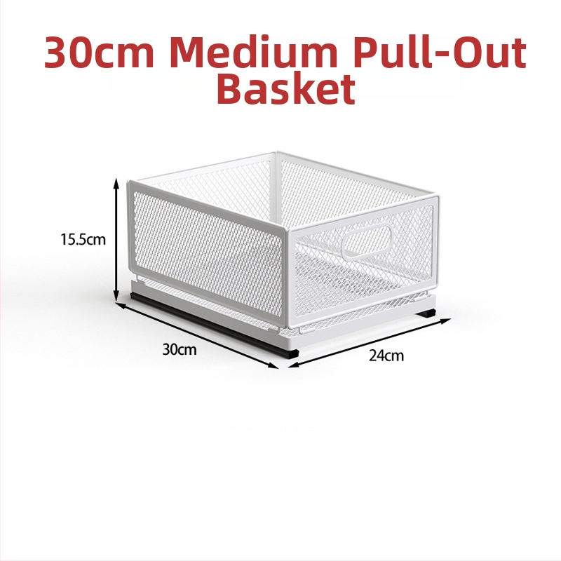 Изтеглящ се кош за закуски в кухнята – сгъваем метален рафт с многослоен дизайн за закуски, подправки и буркани, без монтаж