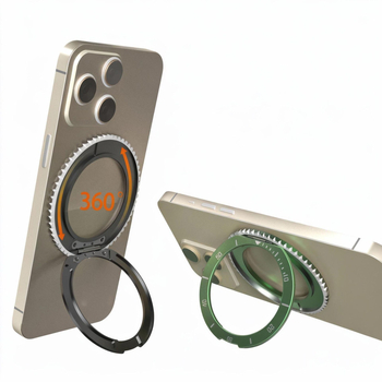 Suport pentru telefon cu inel de prindere, din metal ultra-subțire, suport de birou pliabil și rotativ, MagSafe magnetic