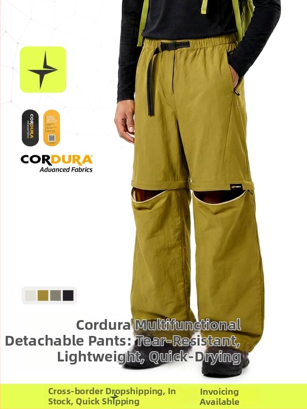 CORDURA Pantaloni Demontabili Multifuncționali pentru Activități în Aer Liber – Lung, Nylon/Poliamidă, Unisex