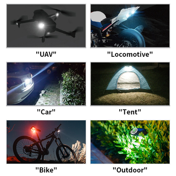 Iboom M3 Svjetlo za sprječavanje sudara za vozila – Vodootporno, Daljinsko upravljanje, za motocikl, automobil i bicikl