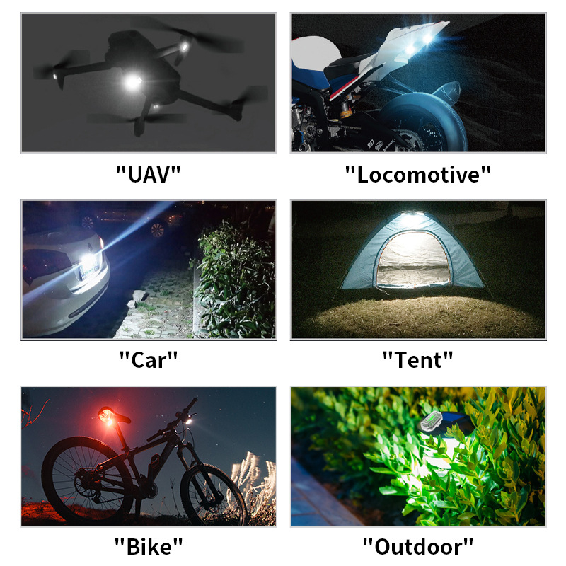 Iboom M3 Svjetlo za sprječavanje sudara za vozila – Vodootporno, Daljinsko upravljanje, za motocikl, automobil i bicikl