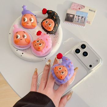 Stolni magnetski držač za telefon Star Man — crtić dizajn, mekani gel, snažno usisavanje, podloga s zračnom jastukom, PVC materijal, univerzalna kompatibilnost, prsten držač