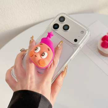 Stolni magnetski držač za telefon Star Man — crtić dizajn, mekani gel, snažno usisavanje, podloga s zračnom jastukom, PVC materijal, univerzalna kompatibilnost, prsten držač