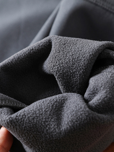 Muške softshell hlače s fleece podstavom, zimske vodootporne, rastezljive, ravni kroj