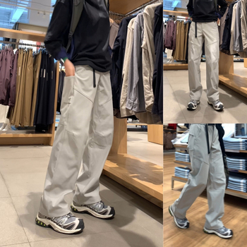 Jesenske funkcionalne ravne outdoor cargo hlače, širokog kroja, otporne na vjetar, svestrane, casual, unisex