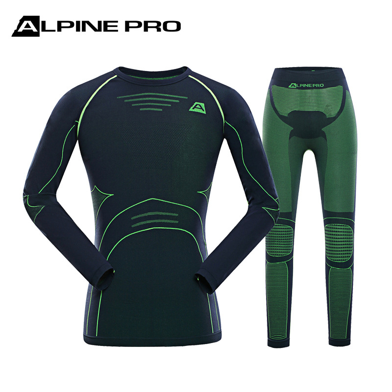 Alpini unisex set termo donje rublje za skijanje na otvorenom, brzo sušenje, kompresijski kroj